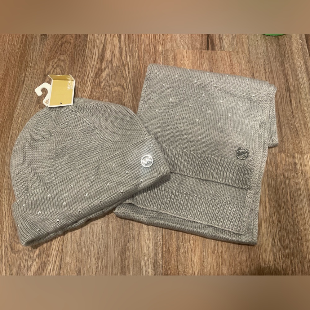 Michael Kors studded beanie and scarf